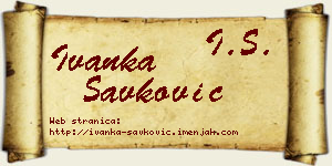 Ivanka Savković vizit kartica